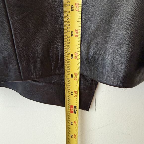 Centigrade Black Leather Long Trench Coat Women’s L Matrix Grunge Minimalist - Picture 10 of 11